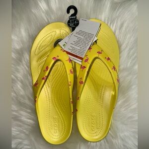 Flamingo Crocs sandals! Size 7